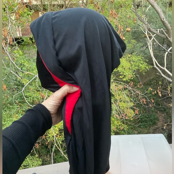 Fun World dark face see through hooded cloak Halloween Costume Party - Picture 3 of 8